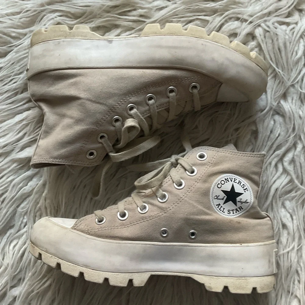 Converse Chuck Taylor All Star Lugged Desert Sand Platform Hi Top Sneakers Sz 7